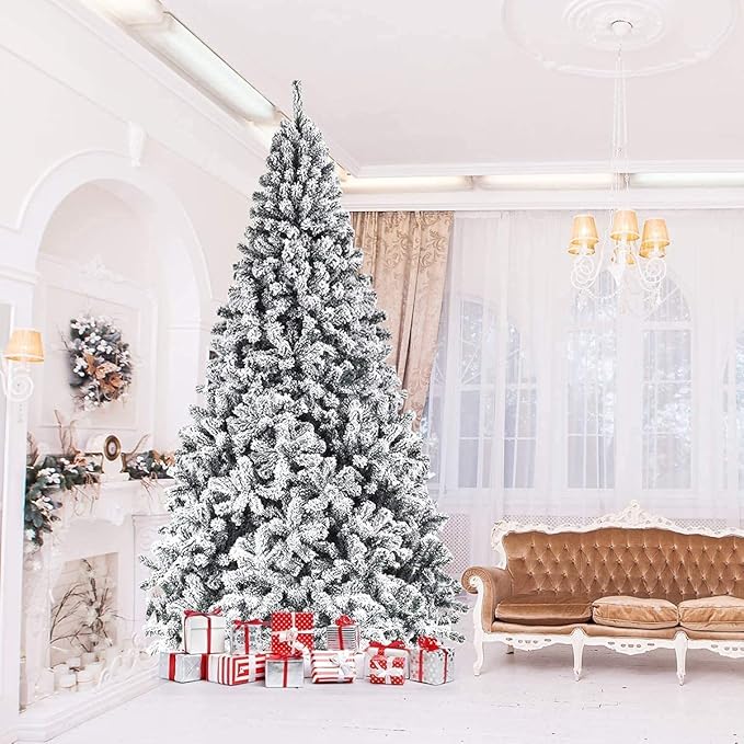 Sapin de Noël en pin floqué en PVC de qualité supérieure | 270 cm – Image 2