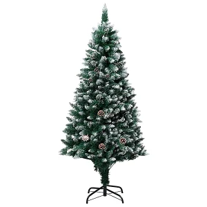 Sapin de Noël Vert métal polyéthylène enneigé |150 cm Sapin de Noël Vert métal polyéthylène enneigé |150 cm